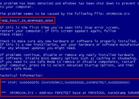 Najczęstsze kody błędów niebieskiego ekranu śmierci Blue Death Windows 7